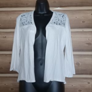 5/$20‎ est 1946 women open front 3/4 sleeve beige cardigan size Xsmall
